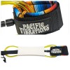 Pacific Vibrations Longboard Ankle leash 9ft Lime 7mm double swivel