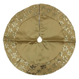 Kurt Adler Tiny 20-inch Miniature Satin Tree Skirt with Sequined Snowflake Border for Table Top Trees (Red)