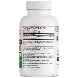 Bronson Methyl B12 5000 mcg Vitamin B12 Methylcobalamin Energy & Brain Support, 180 Lozenges