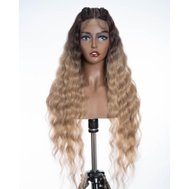 JOEDIR LUX Synthetic Fashion lace wig unique lace styling can be styled any way you like 26 Inches Curly Wig For Women's Everyday and Party Wear