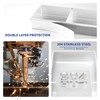 Homevacious 12"×24" Stainless Steel Shower Niche No Tile Needed White