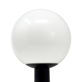 KastLite 12" Outdoor Light Post Globe Combo, Fits 3" Posts (Post NOT Included) - White Acrylic Lamp Cover with 5000K LED Bulb - Modern Driveway Yard Lamppost Lighting Fixture, Outdoor Pole Light