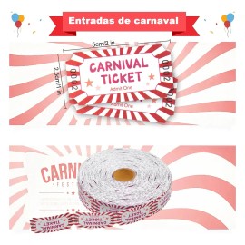 500 Pzas Tickets En Rollo Foliado Boletos Entradas Fiesta