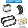 Clear Pencil Case Black, 2 pcs Makeup Toiletries Bag, Clear