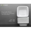 ECOWINGS Small Square Disposable Bowls: Sustainable Elegance for Every Bite