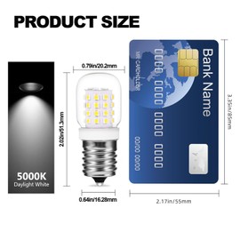 XRZT 125v 40w Microwave Light Bulbs Under Hood 8206232a - 3W E17 Led Bulb Fit Whirlpool Microwave Appliance Bulb 380Lm 5000K Daylight White CRI 80+, 4 Pack