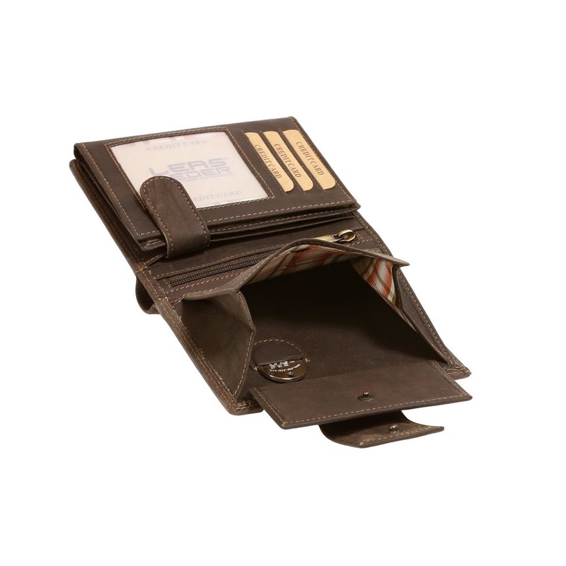 Mens and Ladies Wallet with chrome chain Biker wallet vertical
