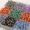 300Pcs Mixed Color Crackle Glass Beads for DIY Bracelet Necklace Jewelry Making