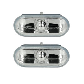 MKAREPART Side Marker Indicator Repeater Light Lamp Lens Clear Compatible with Golf 4 1997-2006, Polo 3 4 1994-2005, Pas-sat B5 2000-2005, S. AROSA 1997-2004 1J0949117 (1)