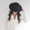 Upstore Wide Brim Fedora Hat Classic Flat Top Panama Hat