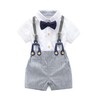 Boarnseorl Baby Boys Gentleman Outfits Shorts Sets,Infant Shirt + Shorts
