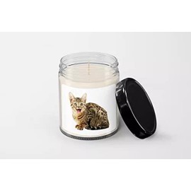 SpreadPassion Cat with a Smiling face Candle - Soy Wax Candle - Hand Poured Candle