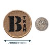 B Team Patch - 2" Diameter Round Embroidered Patch (Iron-on)