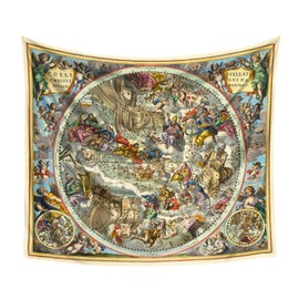 Map of the Christian ConstellationsTapestry Wall Hanging | Ancient knowledge of mythological history constellations Tapestries for Bedroom College Dorm Home Decor Multi Color (Celestial Hemispheres