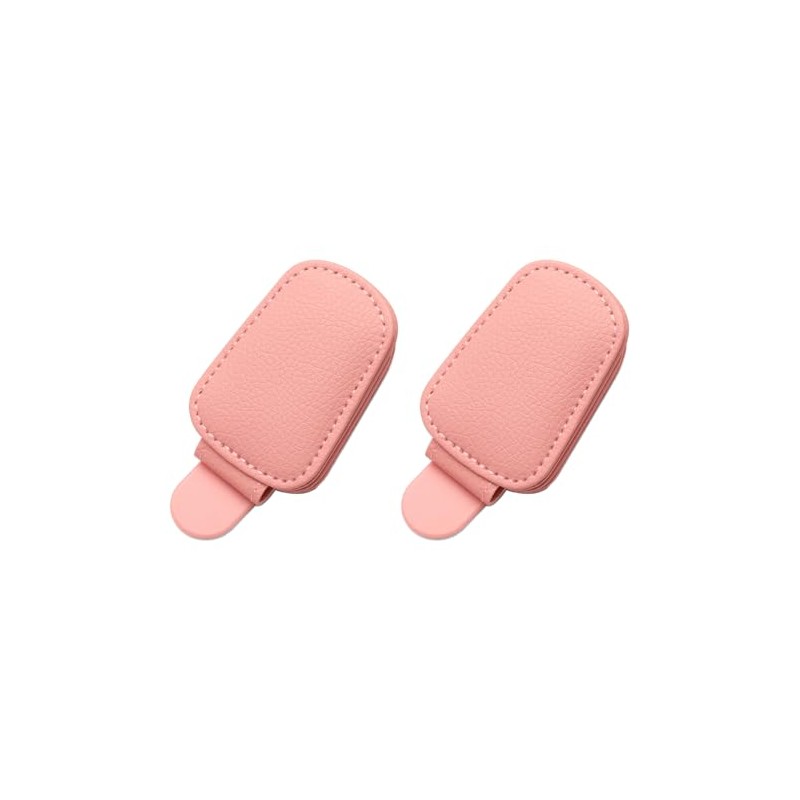Magnetic Sunglass Holder for Car Visor, Leather Magnetic, Pink