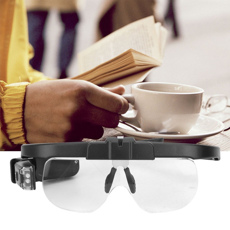 Professional 4.5X Rechargeable Head Mount Magnifying Glasses LED Magnifier for