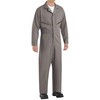 Red Kap Men's Zip-Front Cotton Coverall, Grey, 36