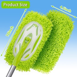 Unoutur Reusable Dry Sweeping Cloths Microfiber Wet Mop Pads Compatible with Swiffer Sweeper Mop Replacement Sweeping Mopping pad Refills for Hardwood Surface Floor Cleaning (6PCS)