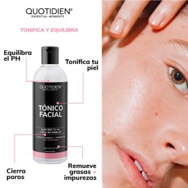 Kit Skincare Limpiador Facial + Tonico Facial + Serum Vitamina C + Suero Acido Hialuronico + Gel Contorno de Ojos - Kit Skin care Hidratacion Facial -