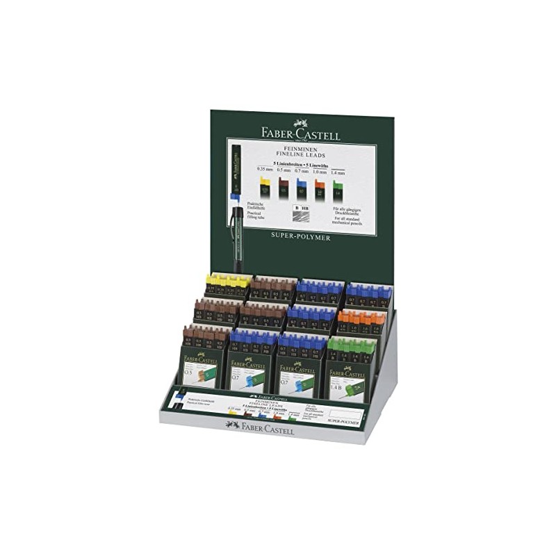 Faber Blister Pack of 12 Leads, 0.7 mm, Black 2B