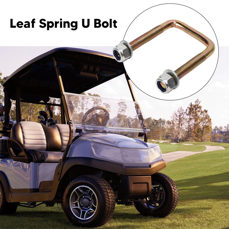 2pcs Golf Cart Leaf Spring U Bolt with Screw Nut