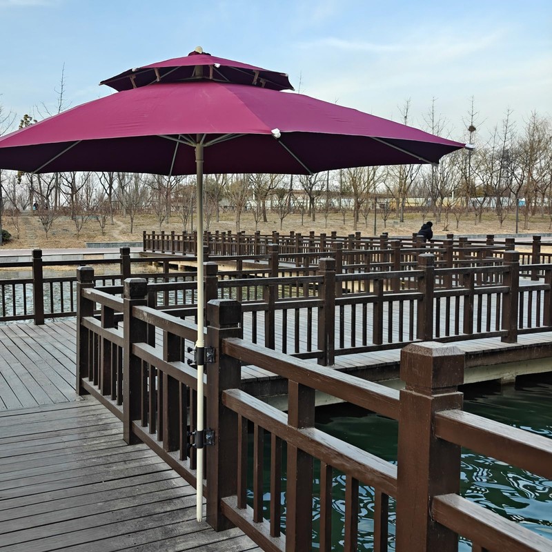 WujinJoy Heavy-Duty Patio Umbrella Holder - Adjustable Umbrella Stand Base
