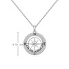 Talonior Compass Necklace for Women Sterling Silver I Would Be