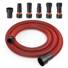 10Ft Universal Vacuum Hose with 6 Adapters – Durable, Flexible,Dust Collection Hose – Strongn Suction,Perfect Fit,Great Value