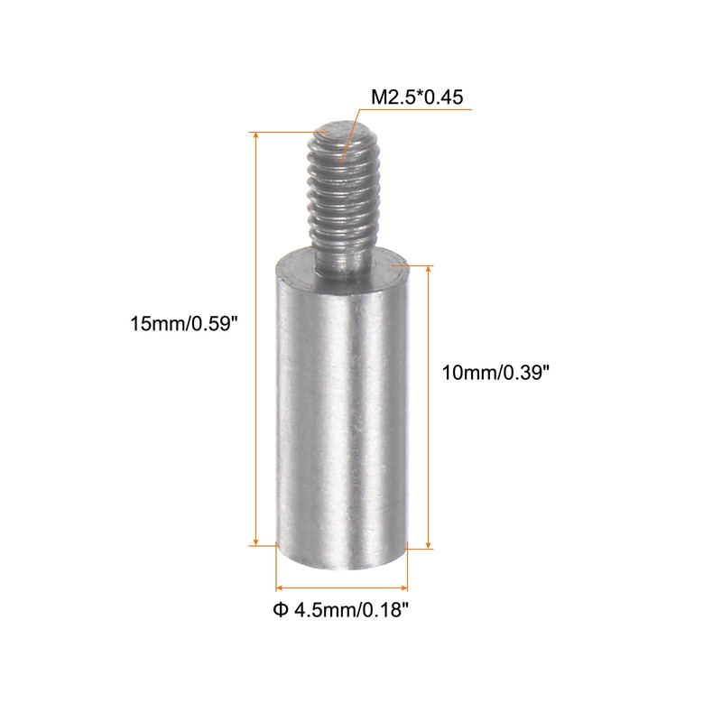 sourcing map 2pcs Dial Digital Indicator Extension Stem Rod 10mm