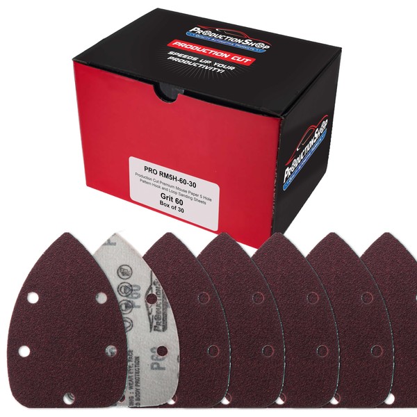 ProductionShop Premium 60 Grit 5-Hole Pattern Mouse Detail Sander Sandpaper