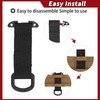 Tactical Gear Clip with D Ring Hook, T-Mount Molle Key