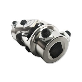 IMOOA Chrome 18" Steering Shaft with Dual Universal U Joints (3/4" DD x 3/4"-36 Spline & 3/4" DD x 13/16"-36 Spline)