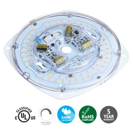 Legental 5.5" LED Light Engine - 6.73" Overall, 23W 1800LM, 5000K Daylight, Dimmable Retrofit Light Kit for Ceiling Lights, Ceiling Fans, Pendants, Lanterns, Garden Fixtures, UL/ES/JA8 Certified