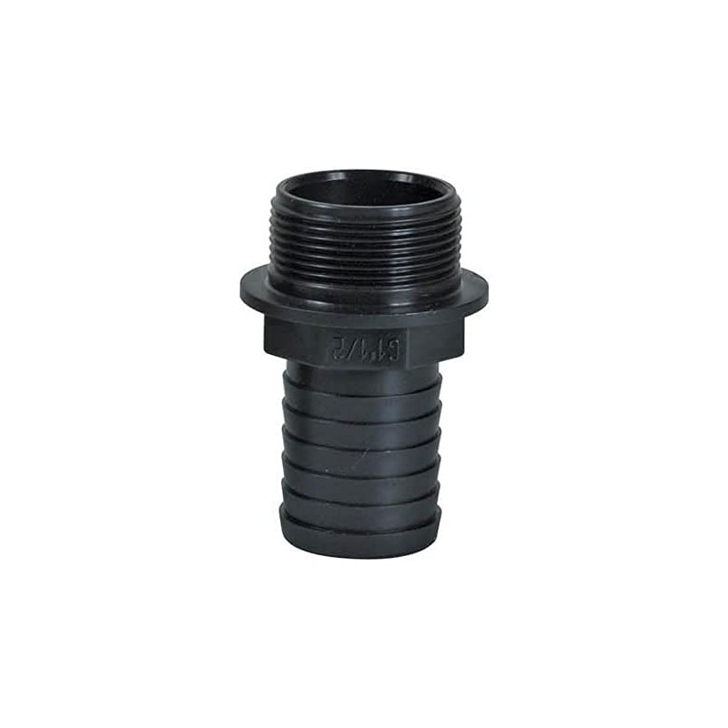 Ribiland PRRAC1MX19 Grooved Connector, Plastic, M, 1"/19, Black, 7x4x4 cm