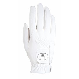 Roeckl Sports equestrian gloves LISBOA, ladies summer riding glove, white/white 6.5