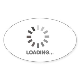 CafePress Loading Bar Internet Oval Car Bumper Sticker
