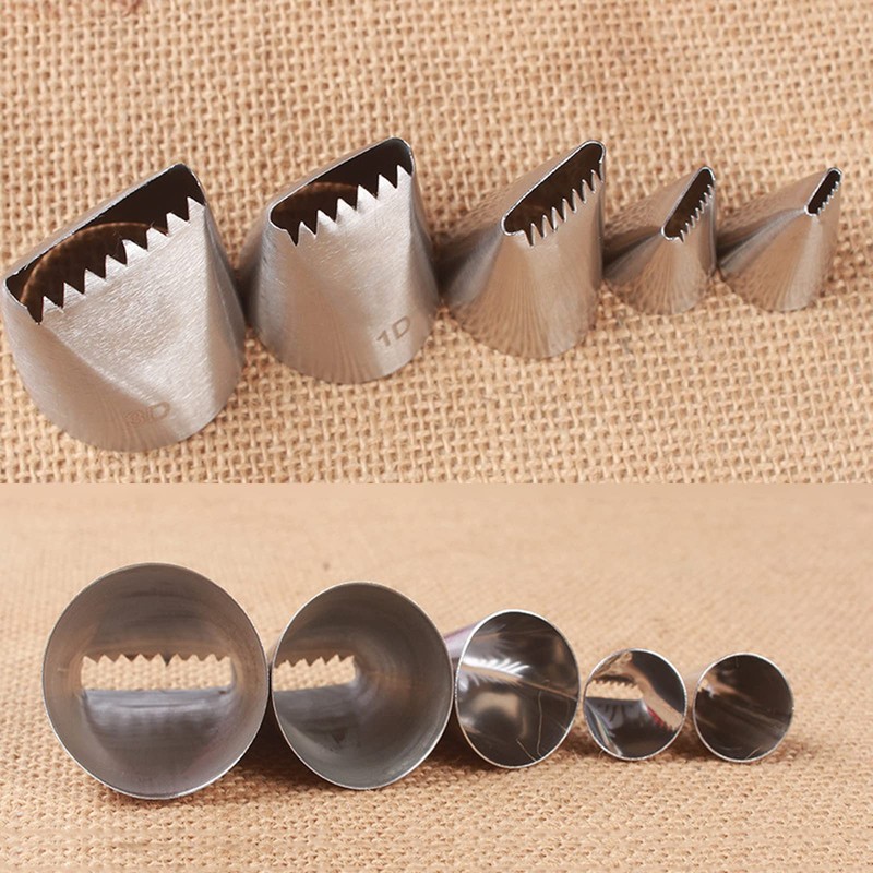 Tabiger Piping Nozzles Kit, 5pcs Half Row Woven Flower Nozzles