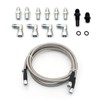 Priprilod 70" 6AN SS Braided Transmission Cooler Hose Lines Compatible