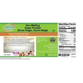 Non-Melting Sugar Powder (Snow Sugar, Sucre Neige) (4 oz, ZIN: 526840) - 2 Pack