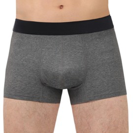 IRISMORII Mens Washable Incontinence Protective Underwear Bladder Leak Protection Boxer Brief with 60 ml Absorbency 1 Pack (Dark Gray, L)