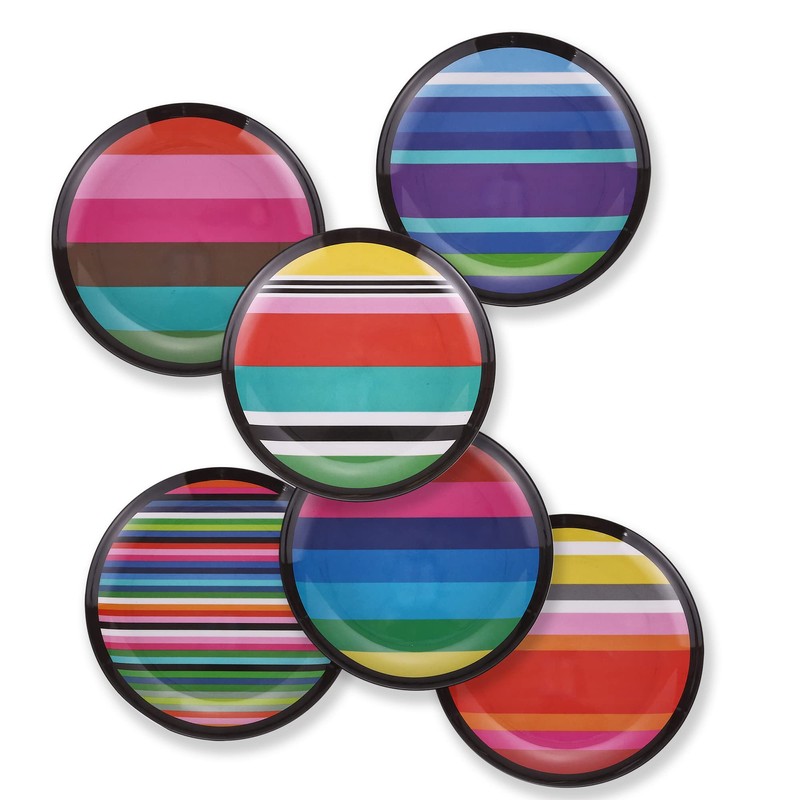 French Bull Melamine Assorted Plates-6 Piece Set -Melamine Dinnerware-Platter, Serving,
