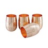 ANCIENTIMPEX 4 x Pure Copper Tumblers (99.74%) Hammered for Ayurveda