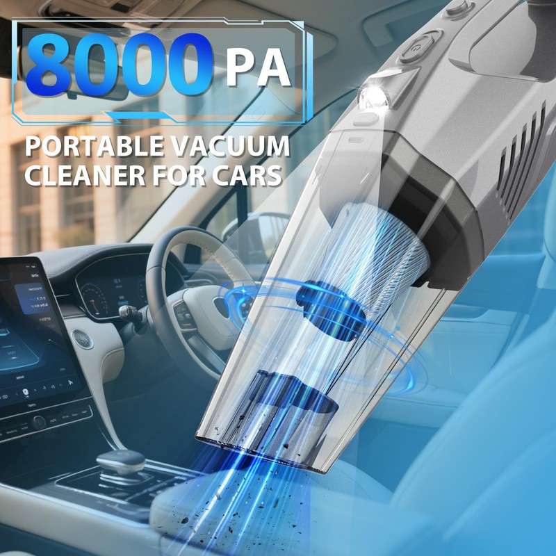 THINKWORK Microfiber Duster Handheld with Hand Held Vacuum Cordless, Handheld