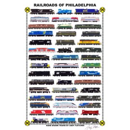Railroads of Philadelphia 11"x17" Railroad Poster by Andy Fletcher signed