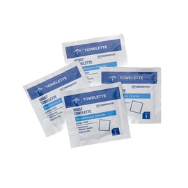 Medline Alcohol-Free Moist Towelettes, Individually Wrapped, Perfect for Travel and On-the-Go, Pack of 100