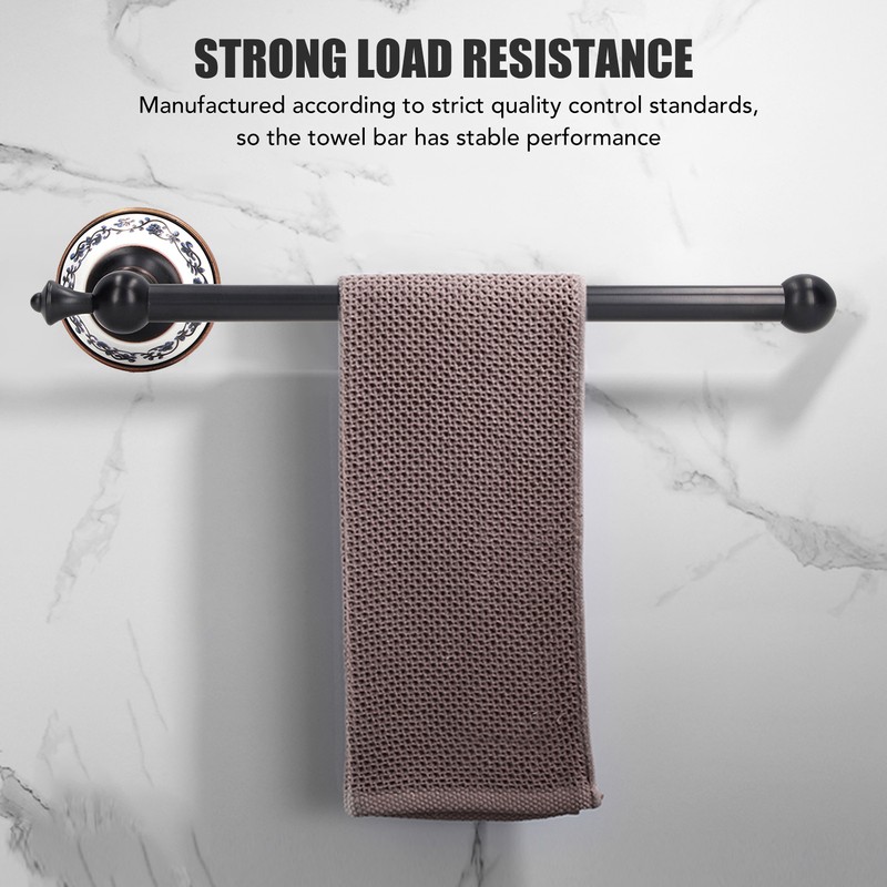 Retro Copper Bathroom Towel Bar Single Bath Towel Rack for