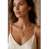 ALFISO Chunky Gold Necklace for Women, 14K Gold Plated Geometric