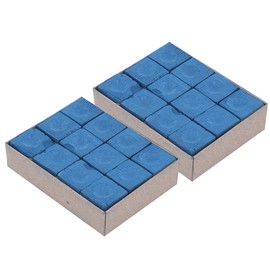 Alomejor 24 Puntas de Taco de Billar tizas Antideslizantes Cubos de Taco de Billar Taco de Billar tizas Palo de Billar Tiza Seca(Azul)