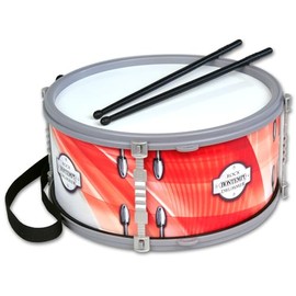 Bontempi BeatMaster Drum with Double Membrane, Shoulder Strap and 25 cm Long Sticks for a Complete Rhythmic Experience, Red, 25 x 25 x 12 cm
