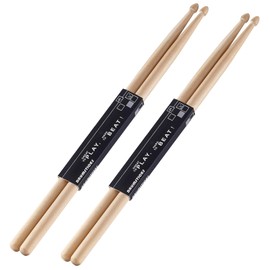 OIETON OIETON 2 Pairs Drum sticks 5A Classic Maple Wood Drumsticks Wood Tip Drumstick for Adults Kids and Beginners